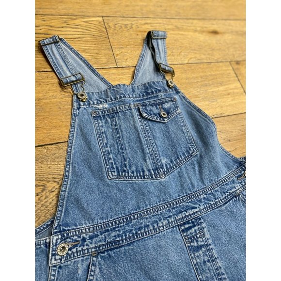 LF Furst of a Kind Denim Distressed Overalls OS/M - Picture 3 of 7